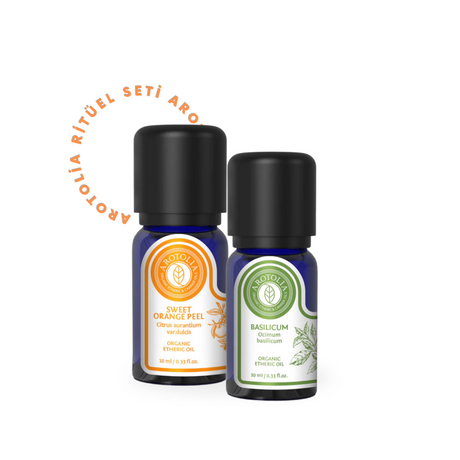 Sweet Orange & Basil Essential Oil Aromatherapy Ritual Set