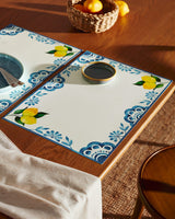 Citron Lemon Print Dining Table Placemat - Modern Kitchen Decor