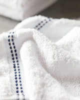 100% Katoen 4-delige Handdoekset - Wit & Blauw