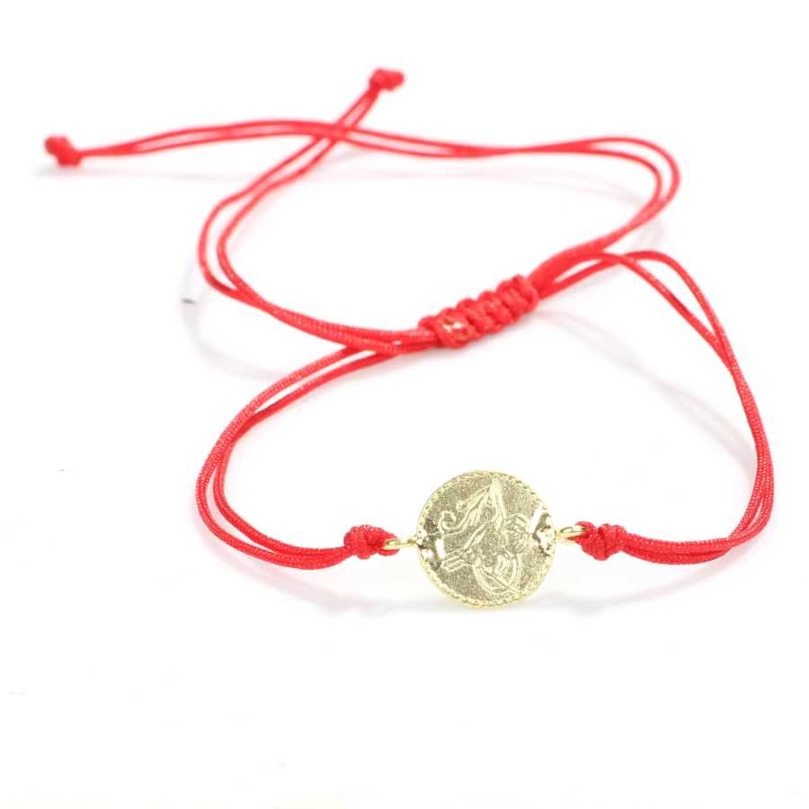 Sterling Silver Cord Bracelet - Yellow Ottoman Calligraphy Seal