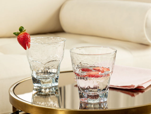 Crystal Clear Glass 4-Piece Water Glass Set - Elegant Everyday Dining