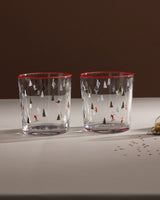 Clear Glass 4-Piece Water Glass Set - Sleek & Modern Geometric Design