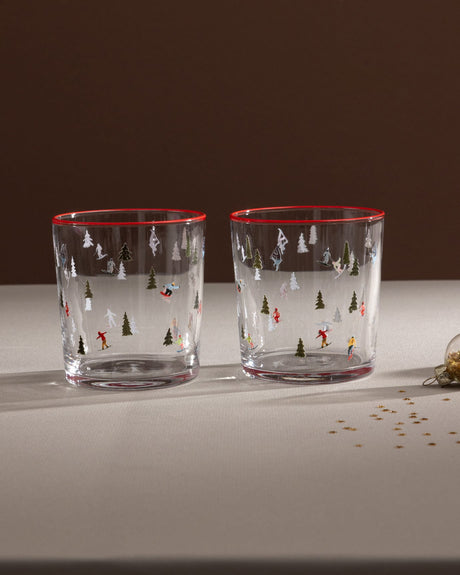 Clear Glass 4-Piece Water Glass Set - Sleek & Modern Geometric Design