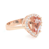 925 Sterling Silver Zultanite Teardrop Halo Ring - Color Change Gemstone