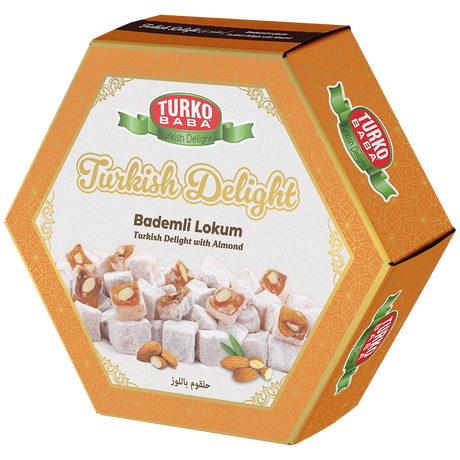 TURKOBABA Gourmet Almond Turkish Delight - 250g