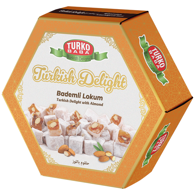 TURKOBABA Gourmet Almond Turkish Delight - 250g