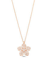 Premium 925 Sterling Silver Snowflake Necklace White Stone