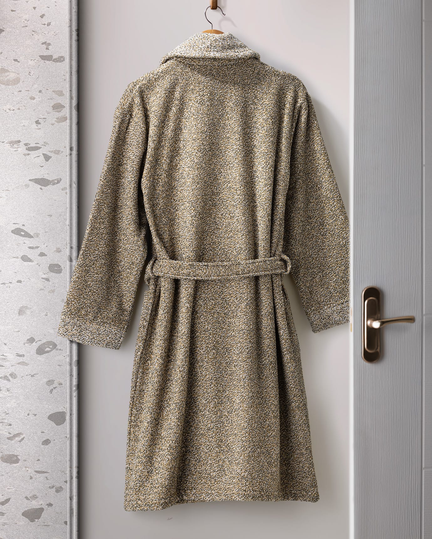 Unisex 100% Cotton Yarn Dyed Shawl Collar Bathrobe