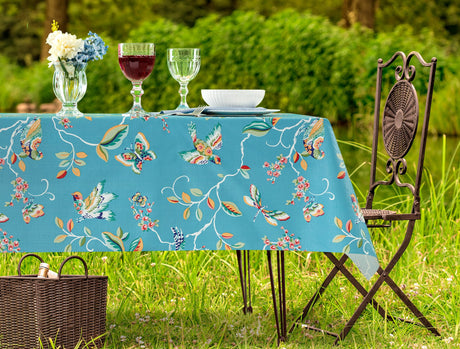 Violet PVC Tablecloth - Waterproof, Wipeable Dining Cover