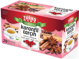 TURKOBABA Premium Clove & Cinnamon Herbal Tea Bags - 20 Count