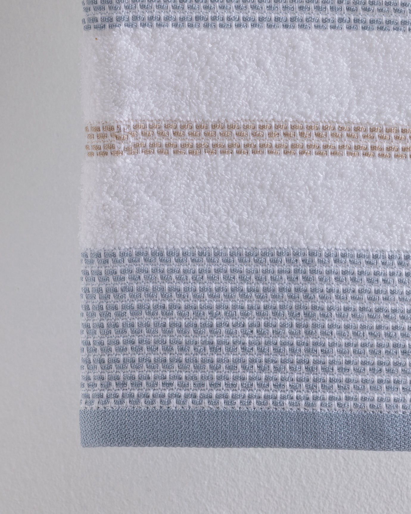 Luth Cotton Face Towel - Soft & Absorbent Hand Towel - Blue/Beige