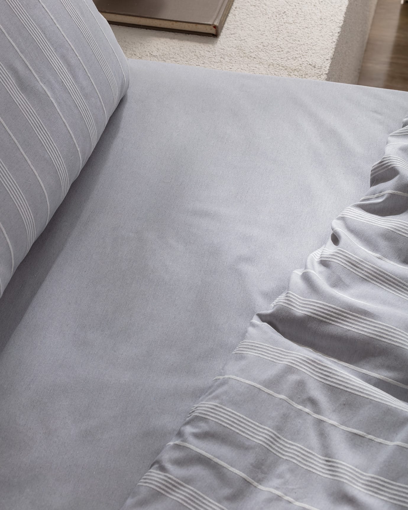 Cotton Blend Single Duvet Set - Textured Dobby Weave