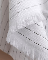Soft Cotton Face Towel - White and Gray