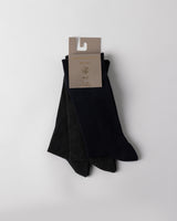 Men's Ankle Socks 3-Pack - Gray & Navy Blue