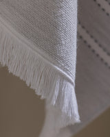 100% Cotton Face Towel - Soft, Absorbent & Quick Dry - White/Gray