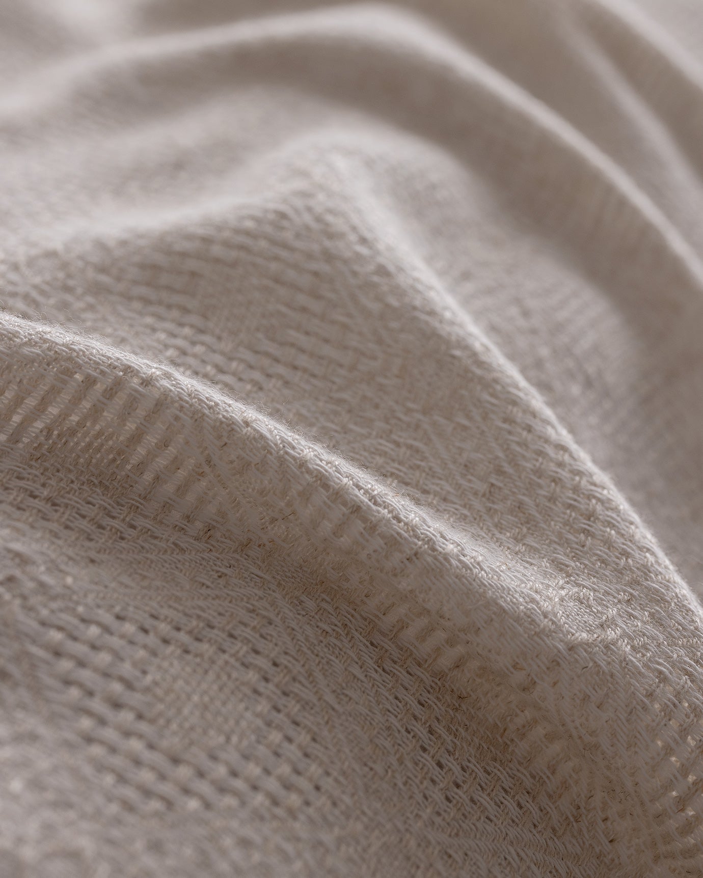 Queen Size Cotton Blend Bedspread - Grey Textured Coverlet