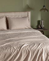 100% Cotton King Size Duvet Cover Set - Jacquard Weave