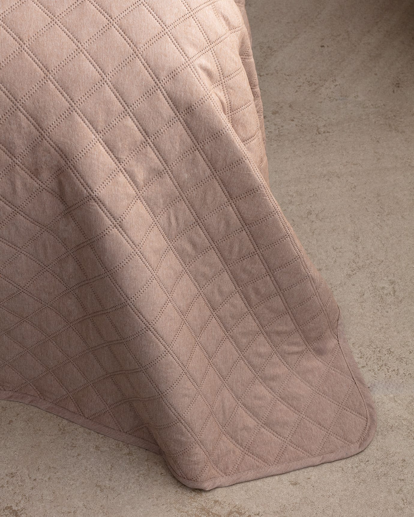 Double Bedspread Coverlet, Terracotta Quilted Bed Cover