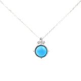 Genuine Turkish Sterling Silver Turquoise Necklace