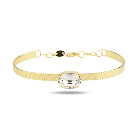 Elegant Oval Bracelet - Bold Rounded Design for Timeless Style