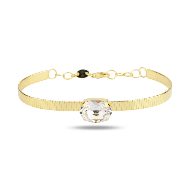 Elegant Oval Bracelet - Bold Rounded Design for Timeless Style