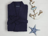 Men's Kimono Style Bathrobe - Soft Absorbent Cotton Spa Robe