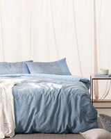 100% Cotton Double Duvet Cover Set - Crepe Printed Design