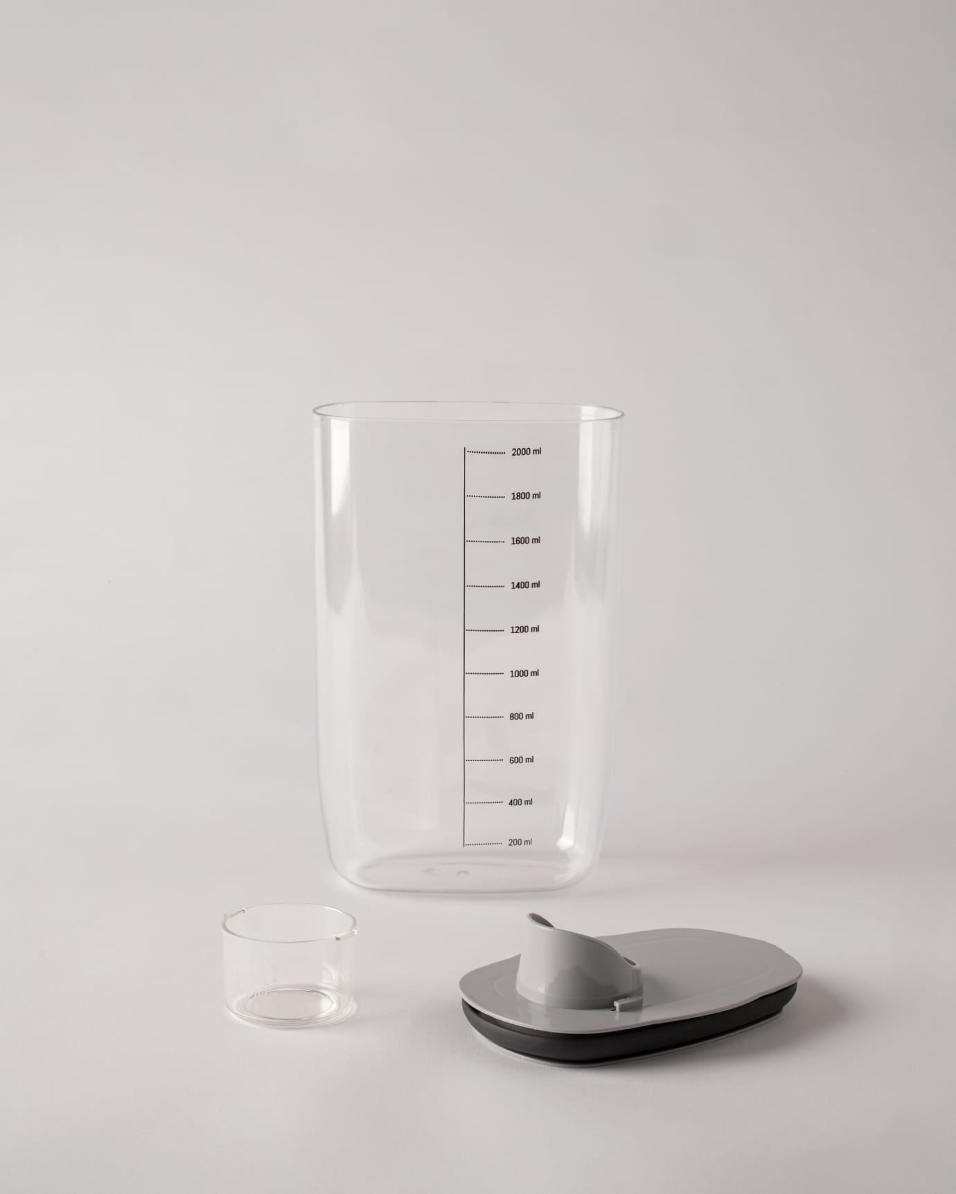 Boîte de Conservation Alimentaire Hermétique - Gris Doux - Boîte de Cuisine 2100 ml