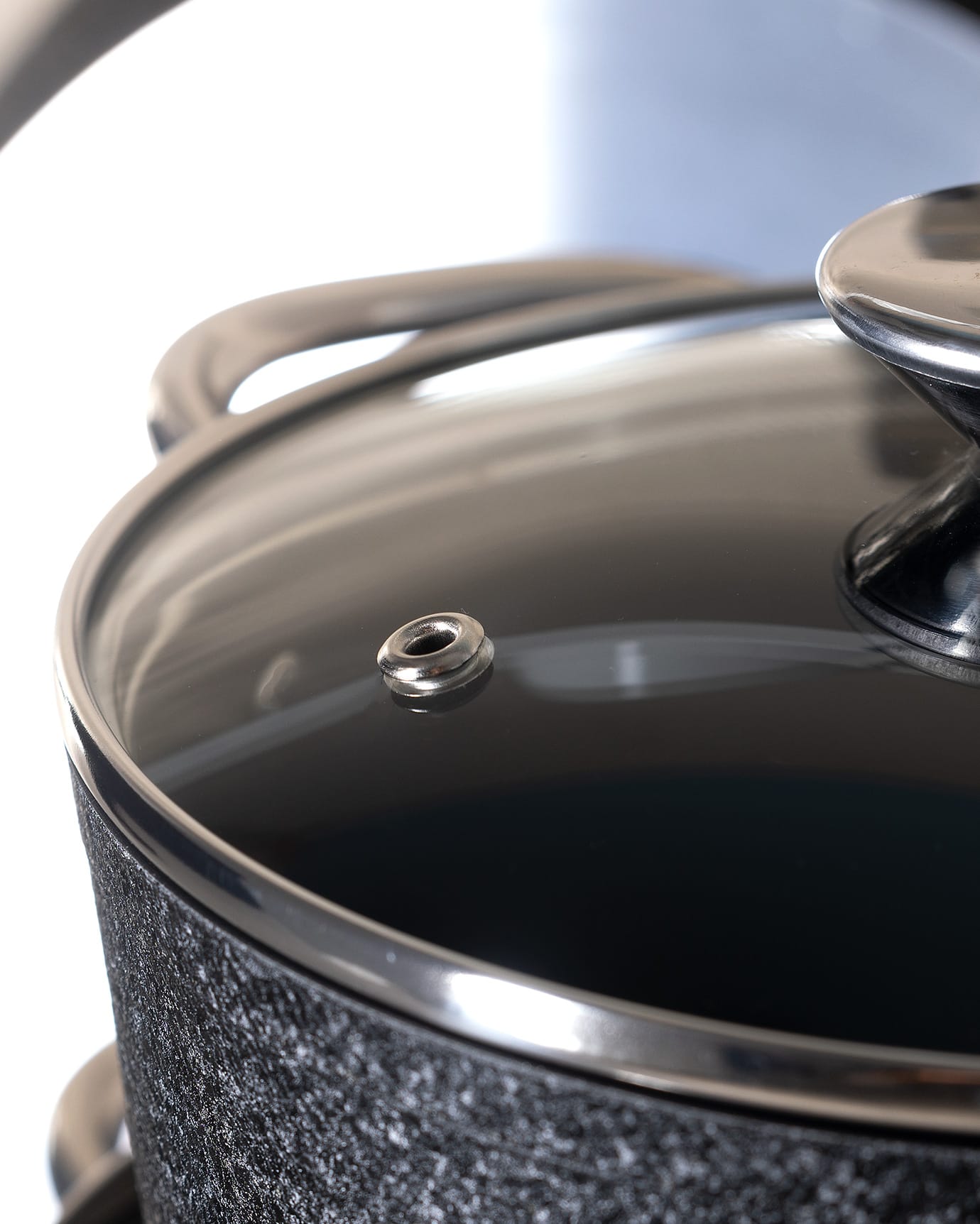Titanium 7-Piece Nonstick Cookware Set, Black Pots and Pans