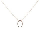 Sterling Silver 3D Letter O Initial Pendant Necklace
