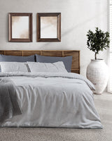 Viscose Blend Double Duvet Cover Set - Jacquard Weave Design