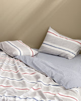 100% Cotton Ranforce Printed Duvet Cover Set with Fitted Sheet - Double/Full