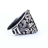 Premium Sterling Silver Motif Men's Ring