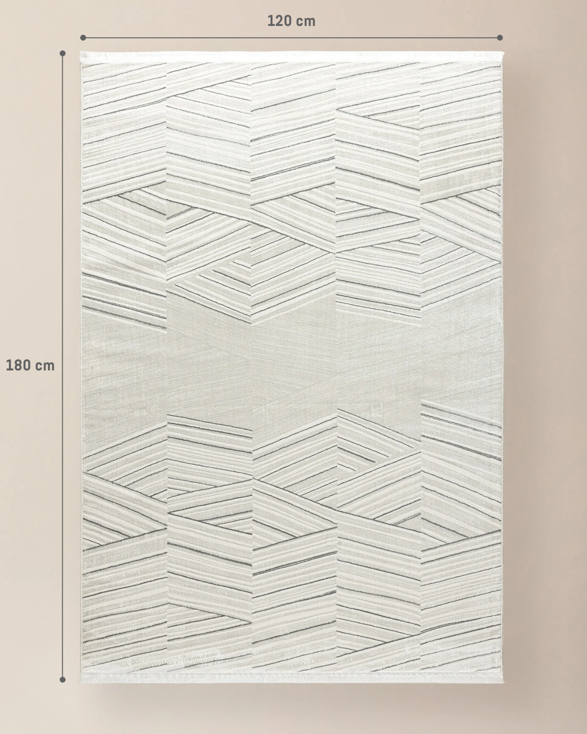 Polyester Area Rug - Modern Geometric Design