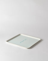 Plastic Square Serving Tray - Chic Two-Tone Design