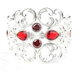 Luxurious Red Ruby Gemstone Bracelet