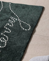 Espritmer Collection Green & White Non-Slip Bath Mat