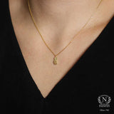 Sterling Silver Tiny Pineapple Pendant Necklace - Minimalist Charm