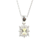Premium Sterling Silver Citrine Stone Necklace