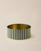 Elegant Metal Storage Box - Round Jasmin Navy Beige Food Safe