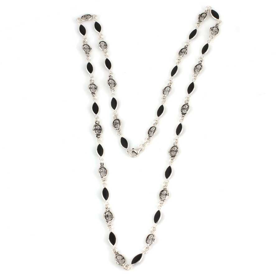 Premium 925 Sterling Silver Enamelled Filigree Necklace