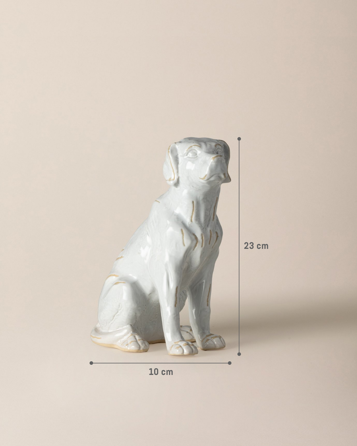 Ceramic Decorative Figurine - Modern Soft Grey Accent