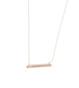 Sterling Silver Bar Pendant Necklace - Modern Minimalist Style