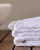 100 % Baumwoll-Handtuch-Set, 2-teilig – Saugfähige weiße und gelbe Handtücher