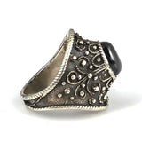925 Sterling Silver Onyx Ring - Regal Ottoman Style