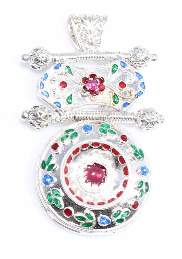 Premium 925 Sterling Silver Enamel Pendant