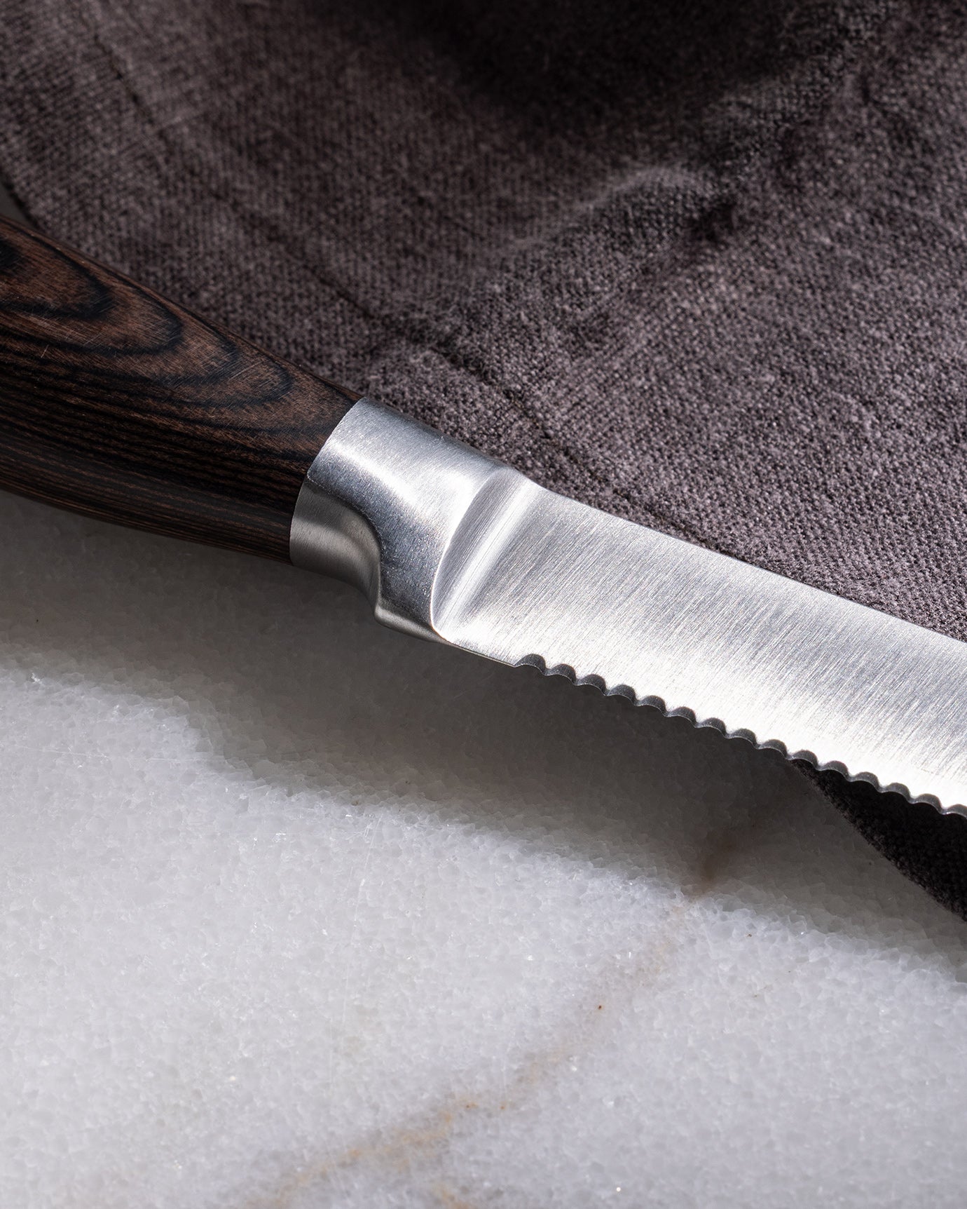 Versatile Multi-Purpose Kitchen Knife with Brown Handle