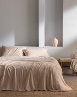 100% Cotton King Size Duvet Set - Yarn Dyed Muslin Comfort