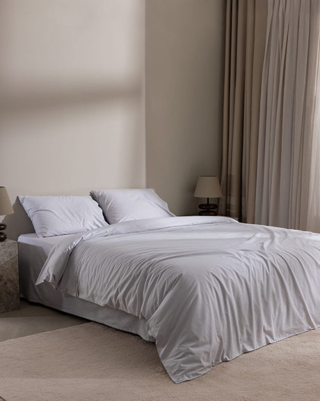 Yuviera Embroidered 100% Cotton Double Duvet Cover Set