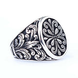 Premium Sterling Silver Motif Men's Ring